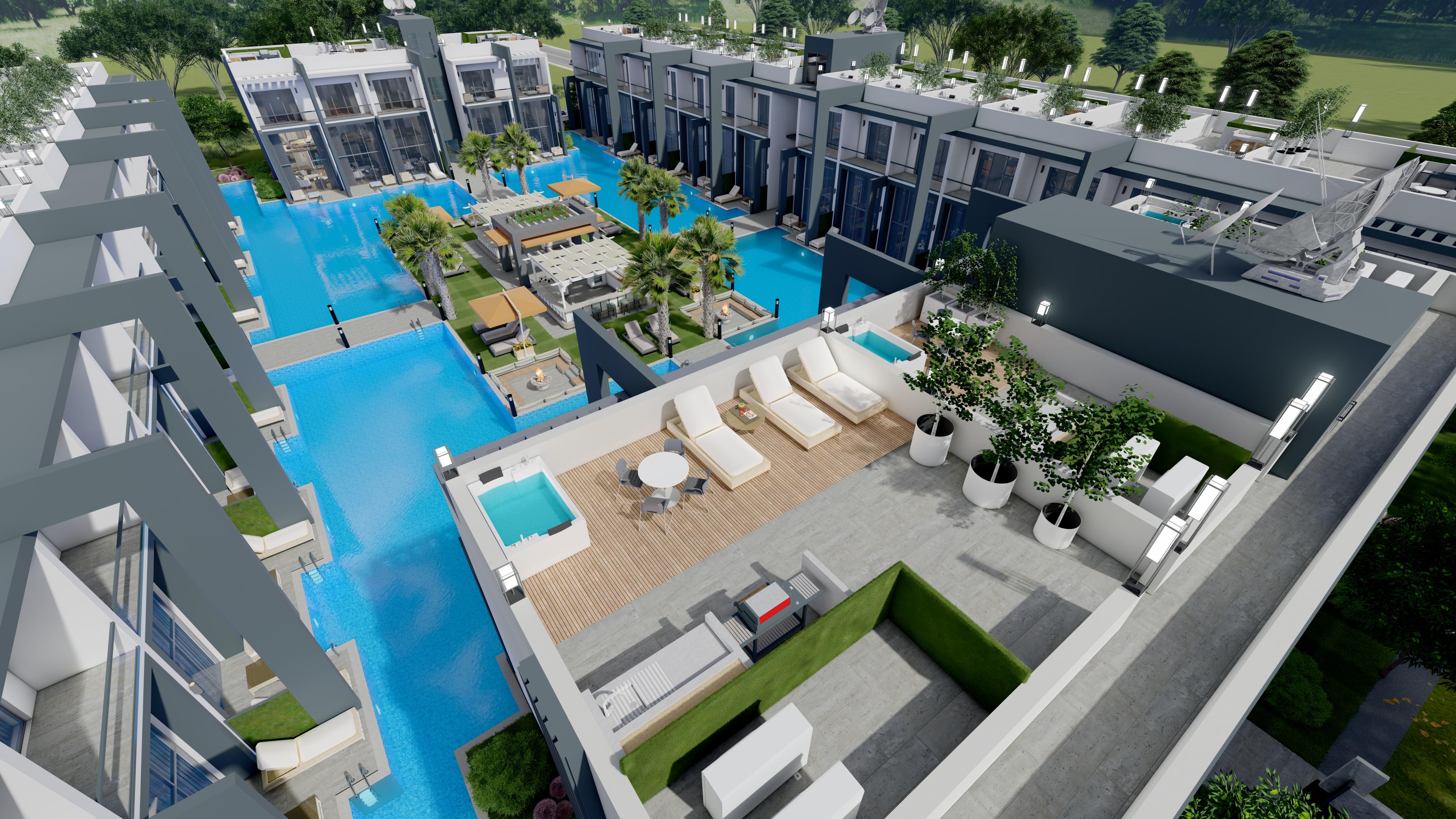 North Cyprus house terras top view