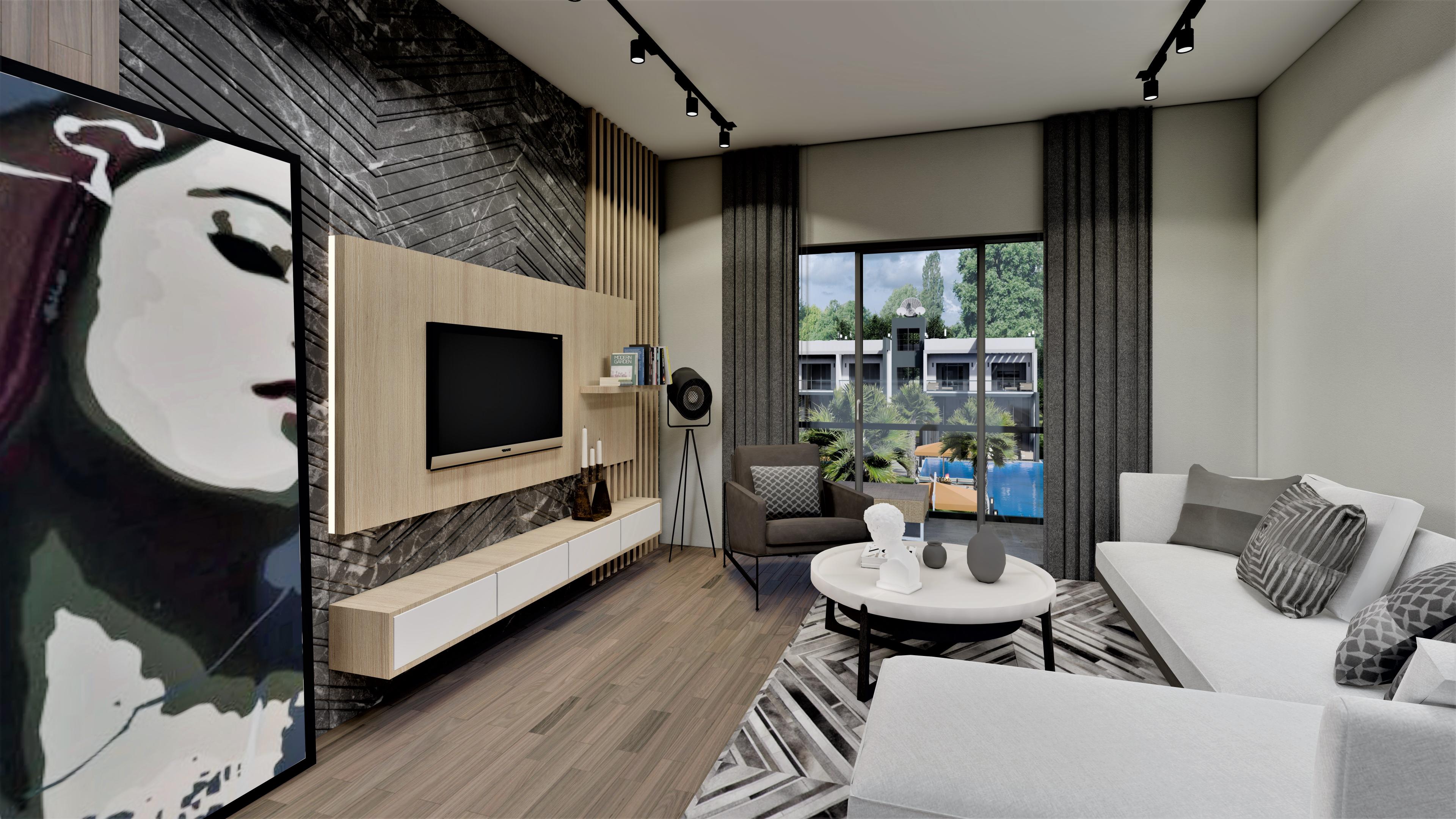 North Cyprus pool side house front