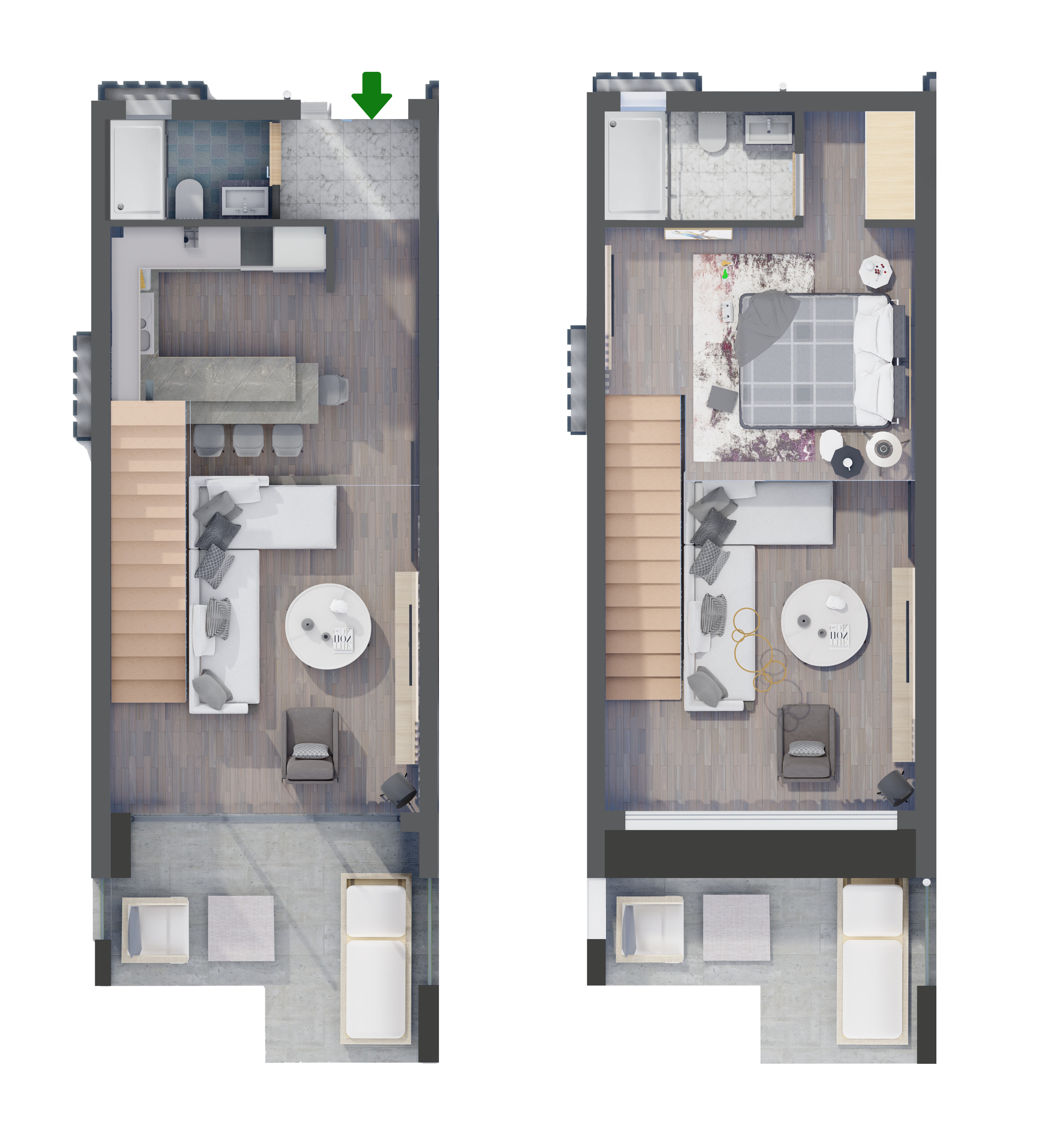Loft residence floor plan
